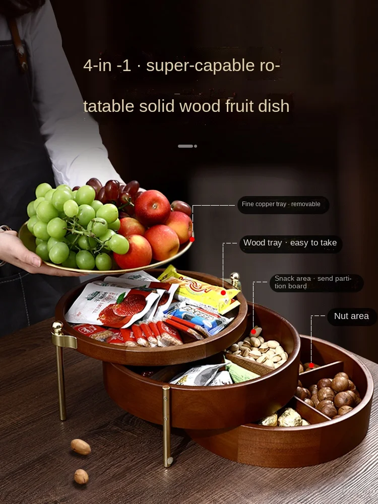 New Chinese Style Solid Wood Household Fruit Plate Living Room Coffee Table Light Luxury New Year Candy Box Dried Fruit Storage 
New Chinese Style Solid Wood Household Fruit Plate Living Room Coffee Table Light Luxury New Year Candy Box Dried Fruit Storage