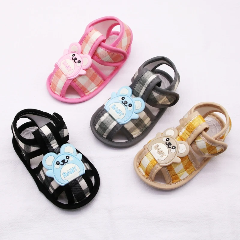 

Bobora Summer Baby Sandales Girls Shoes Toddler Boys Cartoon Mouse Hollowed Sandals Non-Slip First Walker Crib Shoes For 0-18M