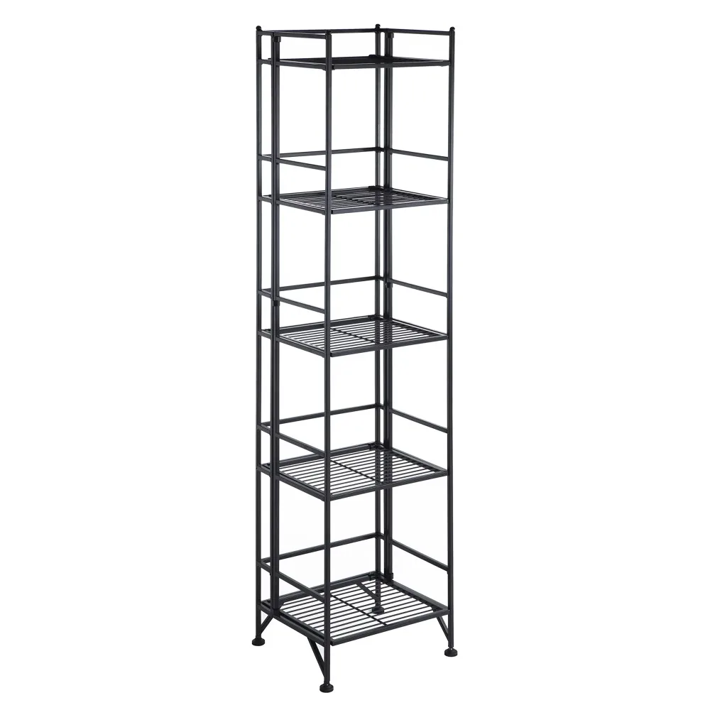 Designs2Go Metal Folding 5 Shelf Bookcase Useful Things for Kitchen Cabinet and Storage Black Dish Drainer Ledge Desk Organizer
Designs2Go Metal Folding 5 Shelf Bookcase Useful Things for Kitchen Cabinet and Storage Black Dish Drainer Ledge Desk Organizer