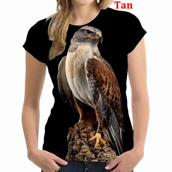 Women's T-shirt 3D Digital Printing Eagle Short Sleeve Round Neck T-shirt Summer Tops
Women's T-shirt 3D Digital Printing Eagle Short Sleeve Round Neck T-shirt Summer Tops