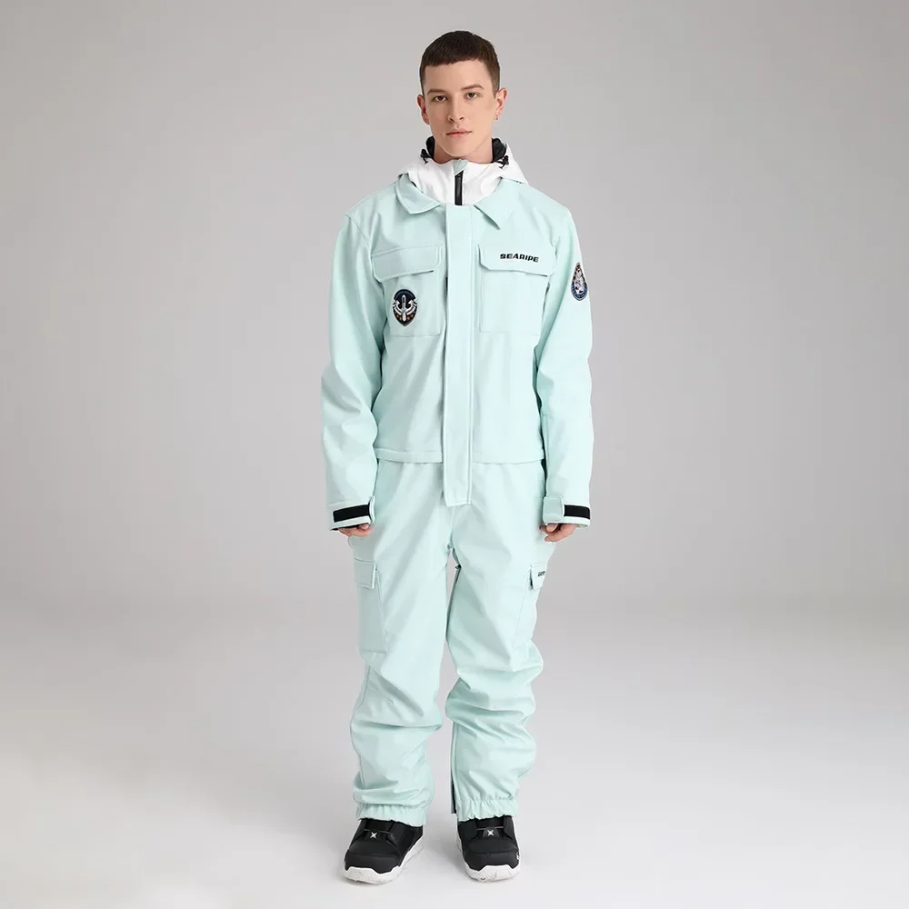 Unisex Hooded Skiing Snowboard Jumpsuit