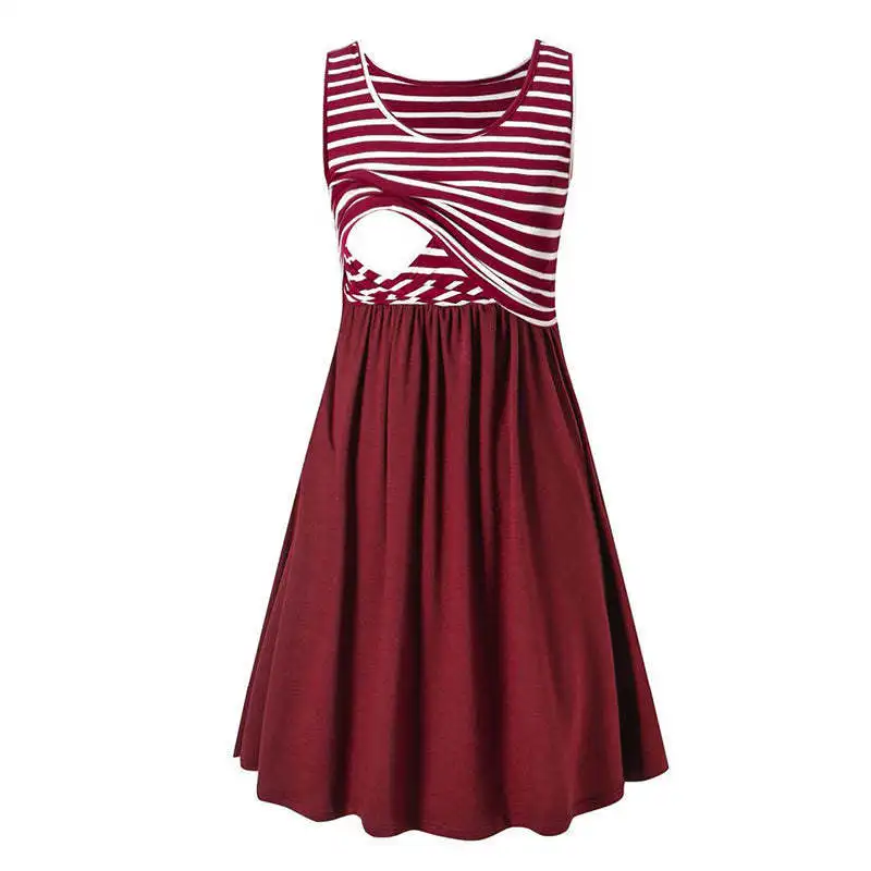 Maternity Skirt Explosive European and American New Striped Stitching Solid Color Sleeveless
Maternity Skirt Explosive European and American New Striped Stitching Solid Color Sleeveless