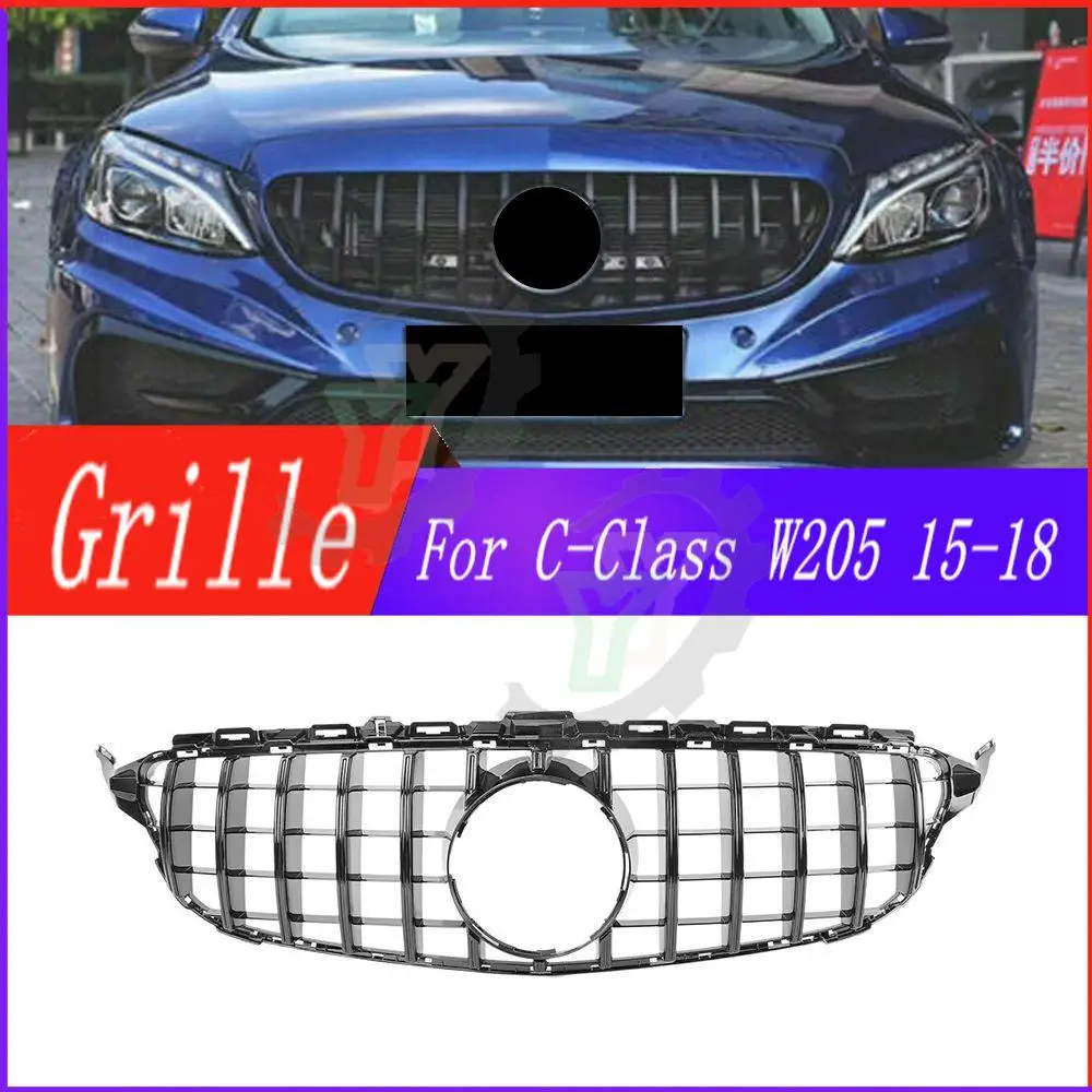 

GT GTR Diamond Front Inlet Grille Bumper Grill Mesh For Mercedes Benz C Class W205 C205 S205 2014-2018 C200 C260 C250 C180 C300