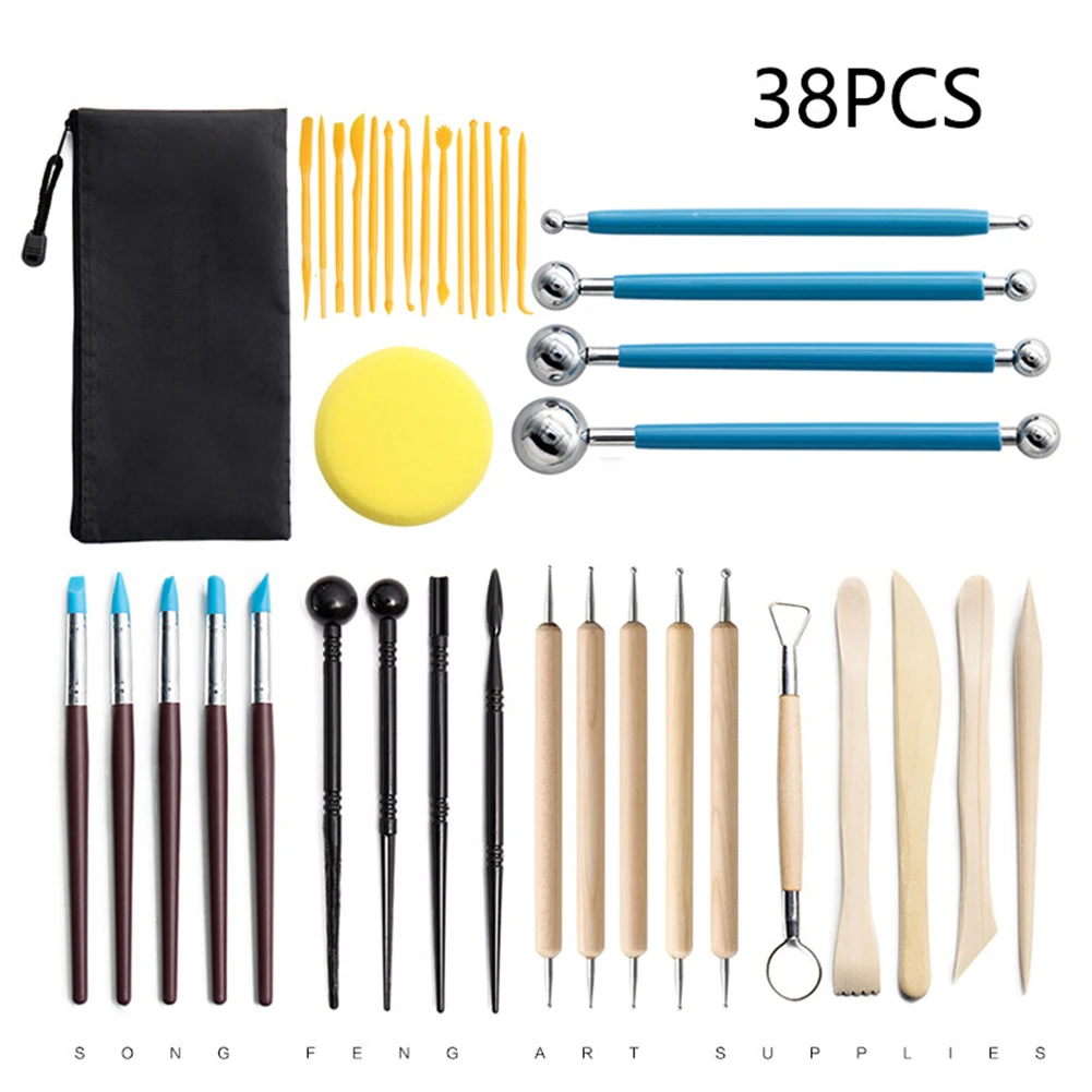 Brand New Pottery Tools Clay Sculpting 38 Pcs/Set 38PCS Carving Ceramic Wax Clays Convenient Wood Metal Rubber
Brand New Pottery Tools Clay Sculpting 38 Pcs/Set 38PCS Carving Ceramic Wax Clays Convenient Wood Metal Rubber