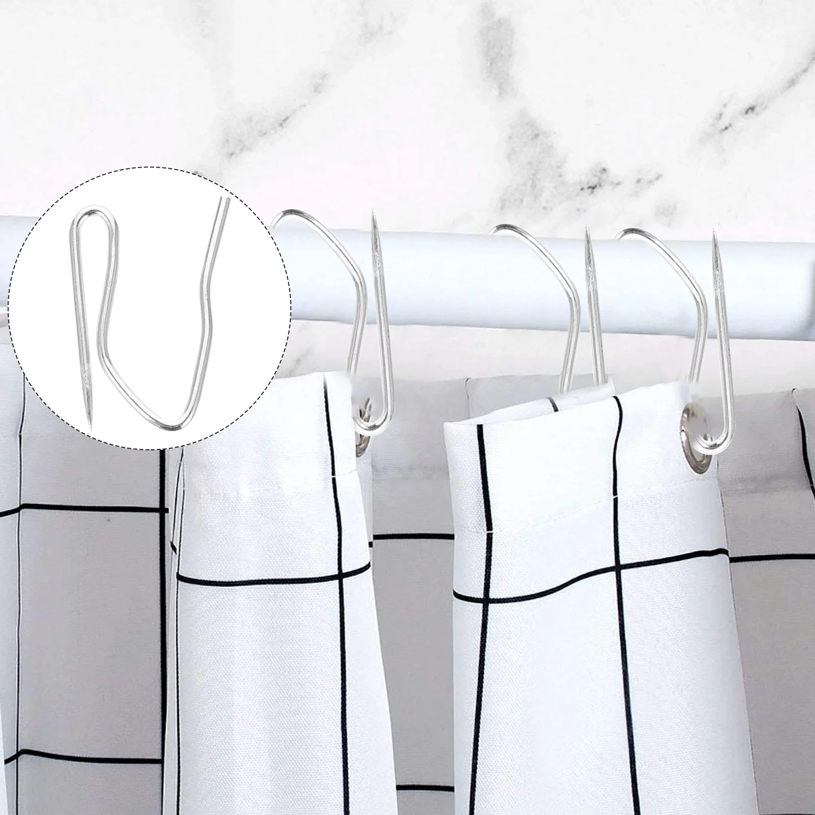 100 Pcs Curtain Hook Bathroom Hanger Metal Rings Towel Hooks Household Holder for Iron
100 Pcs Curtain Hook Bathroom Hanger Metal Rings Towel Hooks Household Holder for Iron