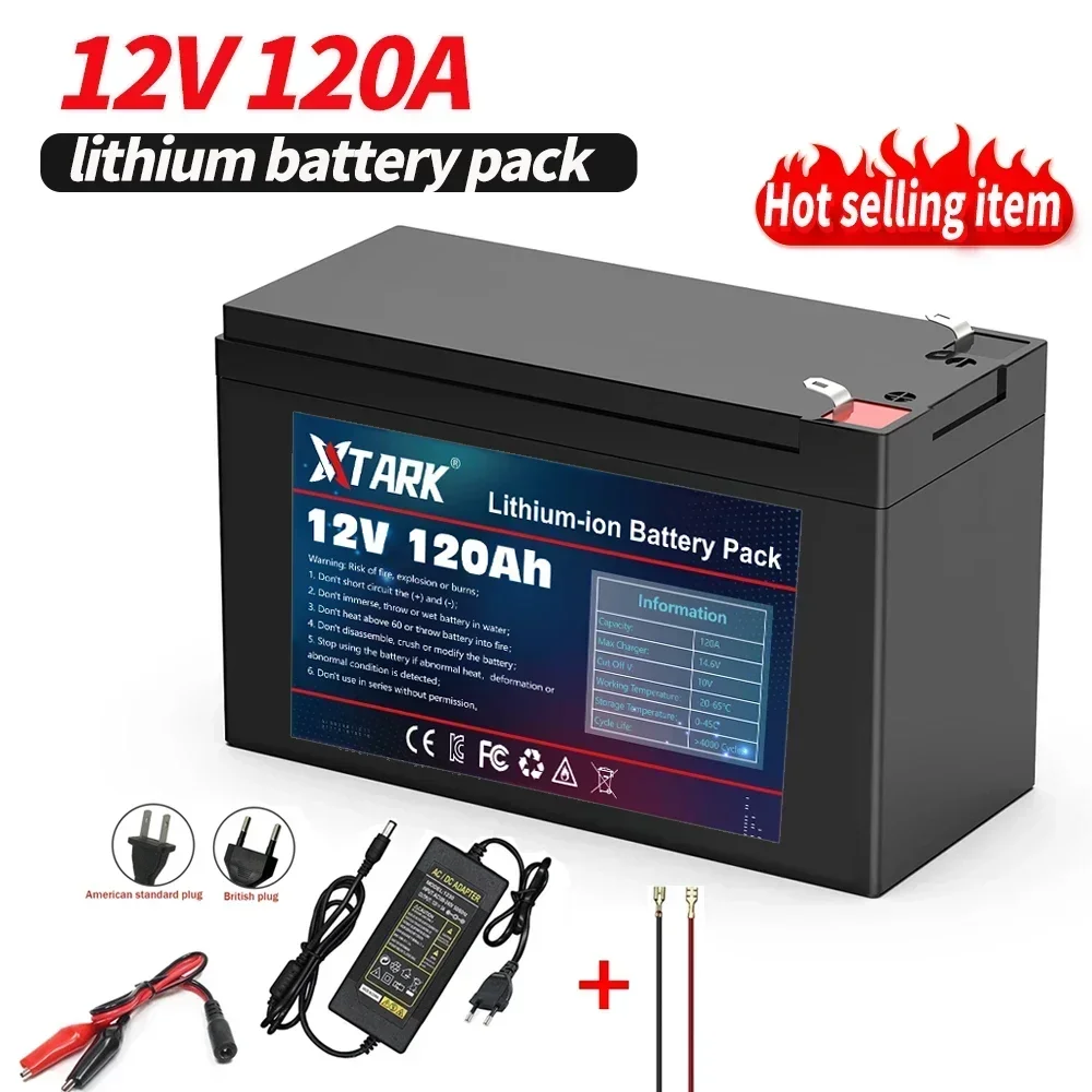 NEW Sprayers 12V 120Ah Built-In High Current 30A BMS 18650 Lithium Battery Pack For Electric Vehicle Batterie 12.6V Charger
NEW Sprayers 12V 120Ah Built-In High Current 30A BMS 18650 Lithium Battery Pack For Electric Vehicle Batterie 12.6V Charger