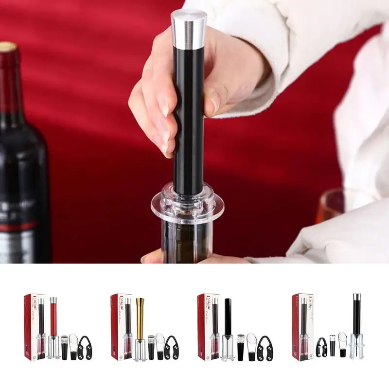 

New Air Pump Wine Bottle Opener Air Pressure Vacuum Red Wine Stopper Beer Lid Stainless Steel Opener for Wine Lovers