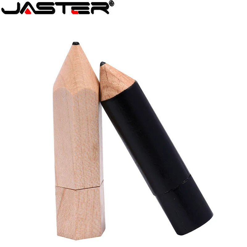 

JASTER Wooden Pen USB Flash Drive 128GB Real Capacity Memory Stick 64GB High Speed Pendrive 32GB Free Custom Logo U Disk 16GB