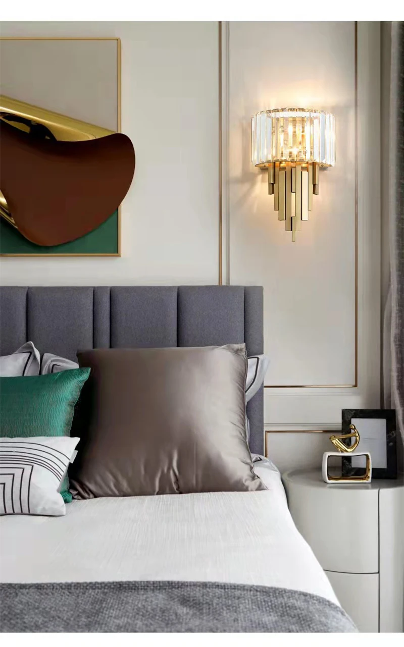 Light Luxury LED Wall Lamp Crystal Modern Wall Light Gold Nordic Wall Sconce Indoor Lighting Home Decor Living Room Bedroom Light Luxury LED Wall Lamp Crystal Modern Wall Light Gold Nordic Wall Sconce Indoor Lighting Home Decor Living Room Bedroom