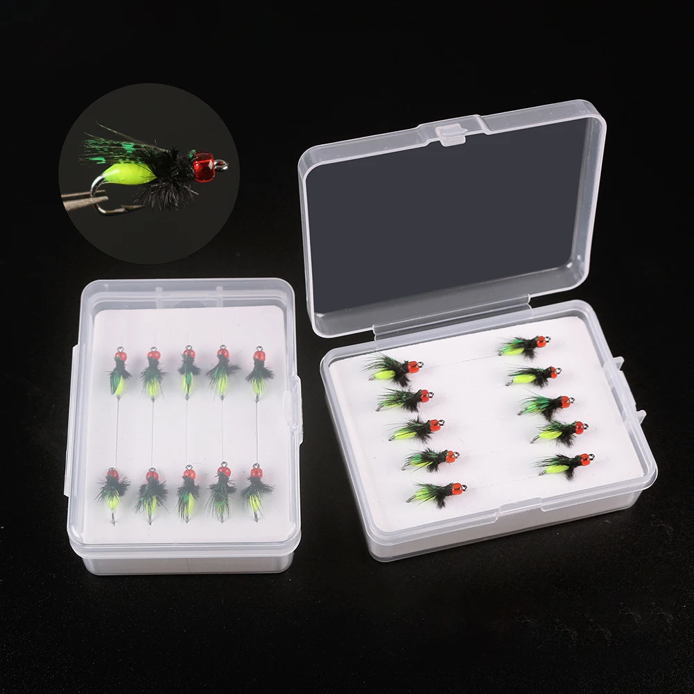 10pcs Fly Fishing Flies Kit Insect Fishing Lure Nymph Scud Fly Bug Worm Trout With Waterproof Box Outdoor Fishing Accesseries
10pcs Fly Fishing Flies Kit Insect Fishing Lure Nymph Scud Fly Bug Worm Trout With Waterproof Box Outdoor Fishing Accesseries