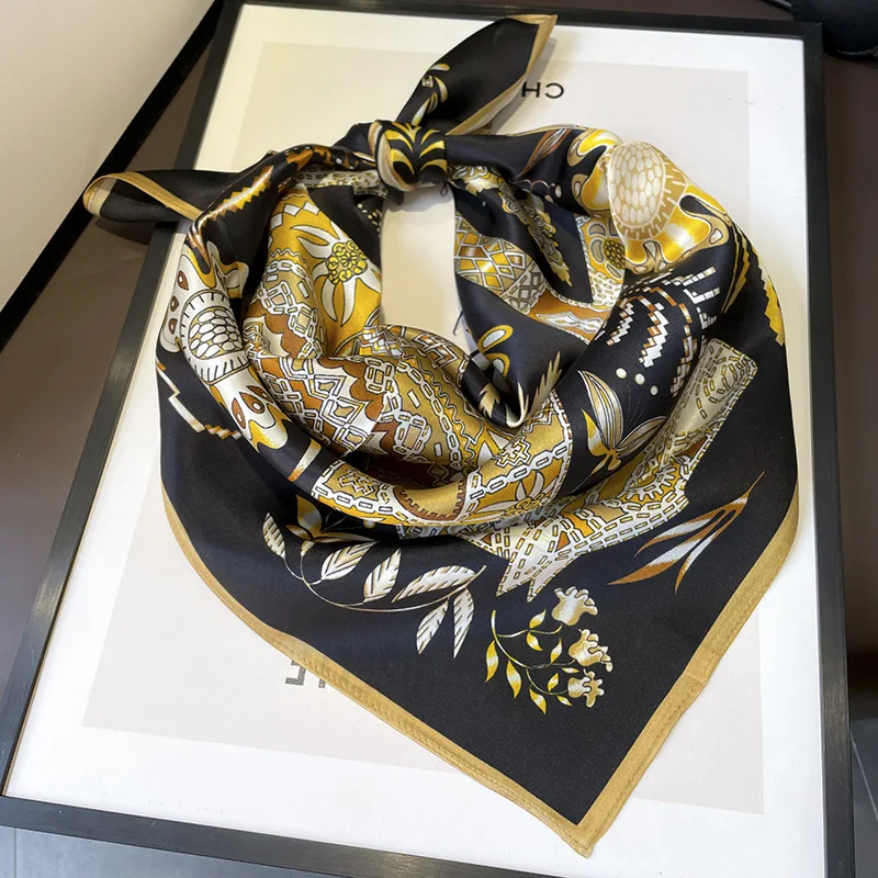 New Black Gold Female Flower Horse Pattern 68cm Fashion Kerchief Mulberry Silk Scarf
New Black Gold Female Flower Horse Pattern 68cm Fashion Kerchief Mulberry Silk Scarf