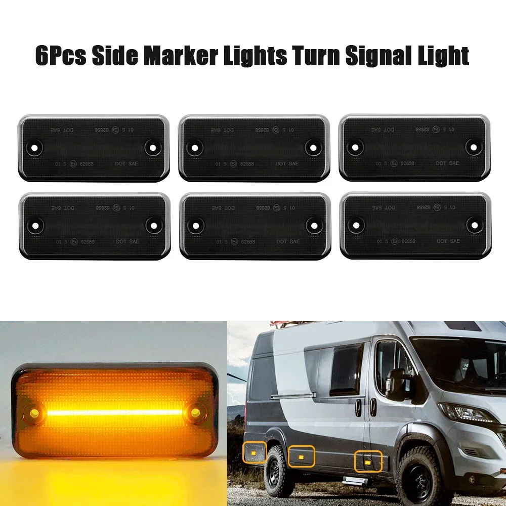 6Pcs Car LED Side Marker Light Turn Signal Light for Iveco Fiat Ducato Citroen Relay Peugeot Boxer Renault VOLVO Truck
6Pcs Car LED Side Marker Light Turn Signal Light for Iveco Fiat Ducato Citroen Relay Peugeot Boxer Renault VOLVO Truck