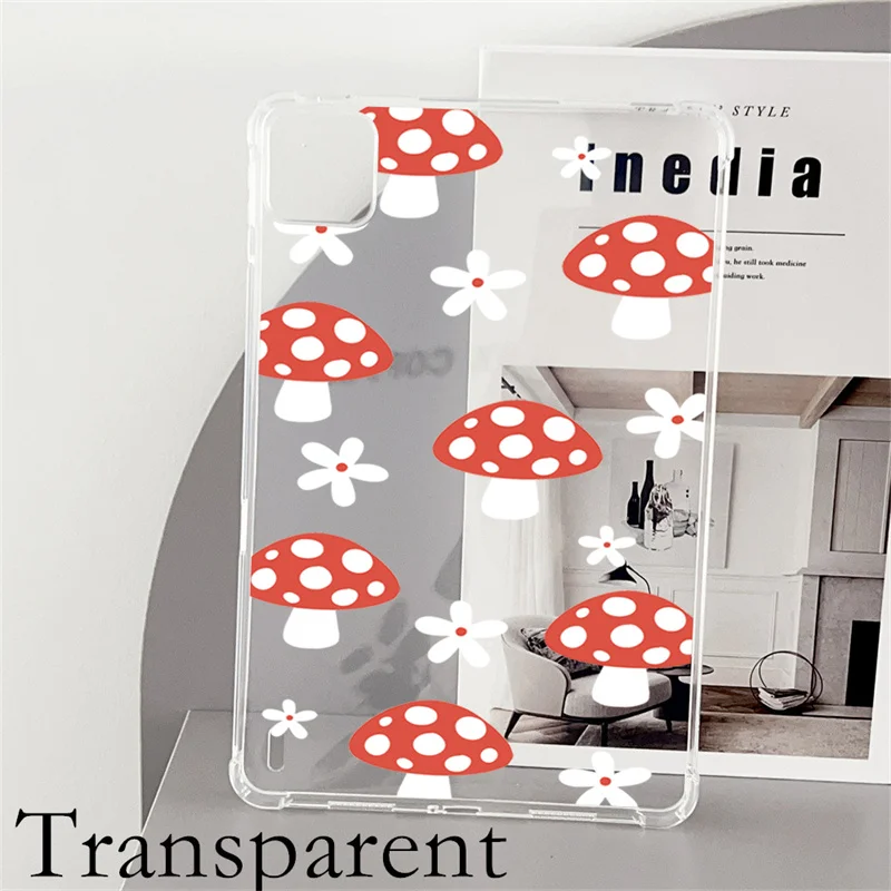 

Soft Transparent Tablet cases For Xiaomi Pad 5 6 Pro Redmi Pad SE 2023 11 Redmi Pad 10.6 inches Mushroom Flower Shockproof Cover