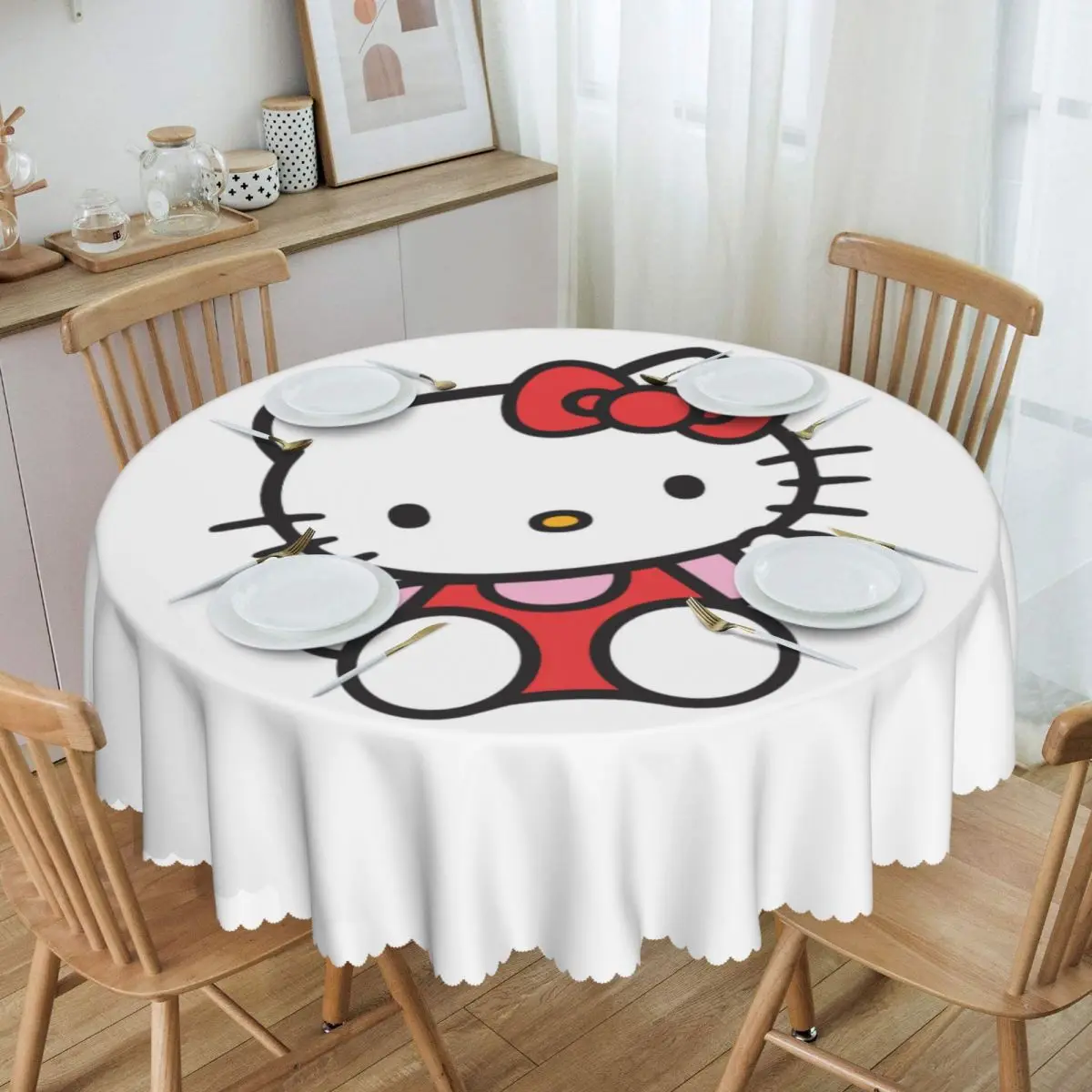 Customized Cartoon Hello Kitty Tablecloth Round Waterproof Kitty White Table Cloth Cover for Banquet 60 inch
Customized Cartoon Hello Kitty Tablecloth Round Waterproof Kitty White Table Cloth Cover for Banquet 60 inch