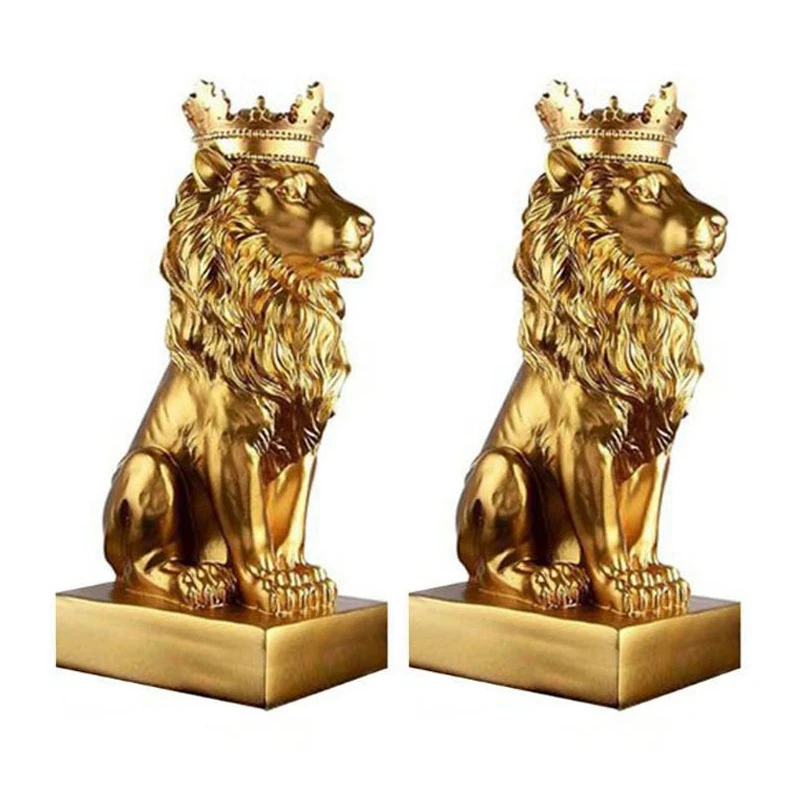 2X Abstract Crown Lion Statue Home Office Bar Male Lion Faith Resin Sculpture Crafts Animal Art Decor Ornaments - Gold Retail
2X Abstract Crown Lion Statue Home Office Bar Male Lion Faith Resin Sculpture Crafts Animal Art Decor Ornaments - Gold Retail