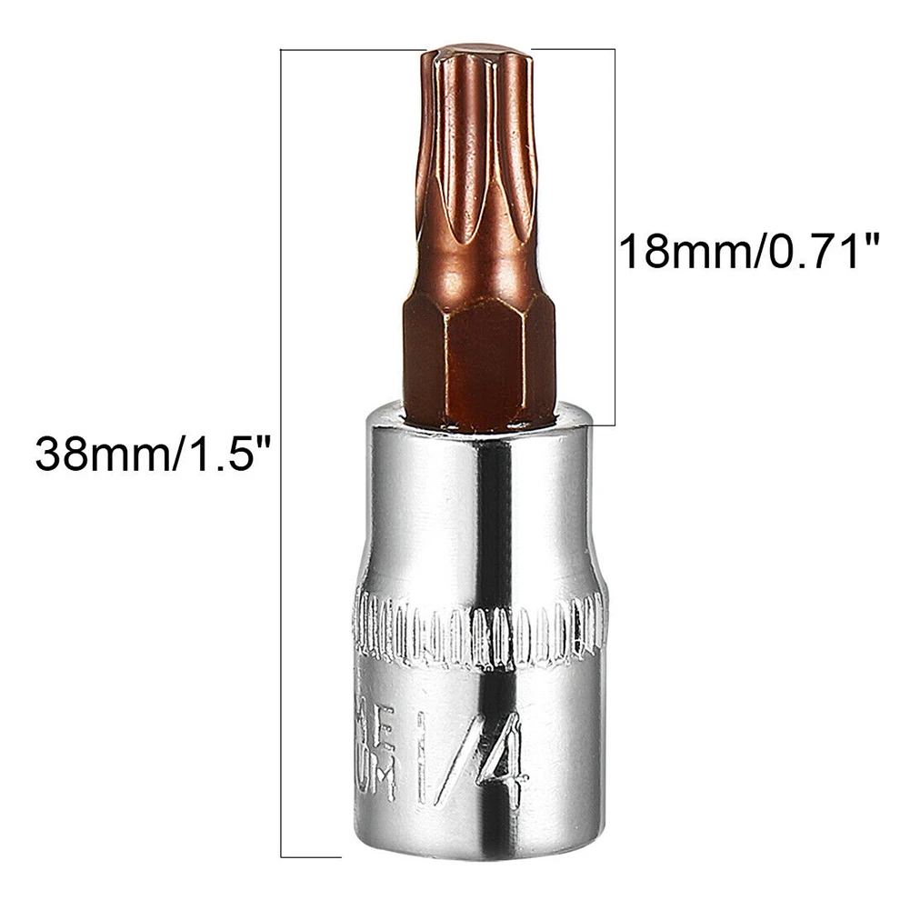Accessories Brand New Durable Hot Sale Socket 2Pcs 1/4 1/4 Inch Drive Supplies T30 Tool Torx Bit High Quality New
Accessories Brand New Durable Hot Sale Socket 2Pcs 1/4 1/4 Inch Drive Supplies T30 Tool Torx Bit High Quality New