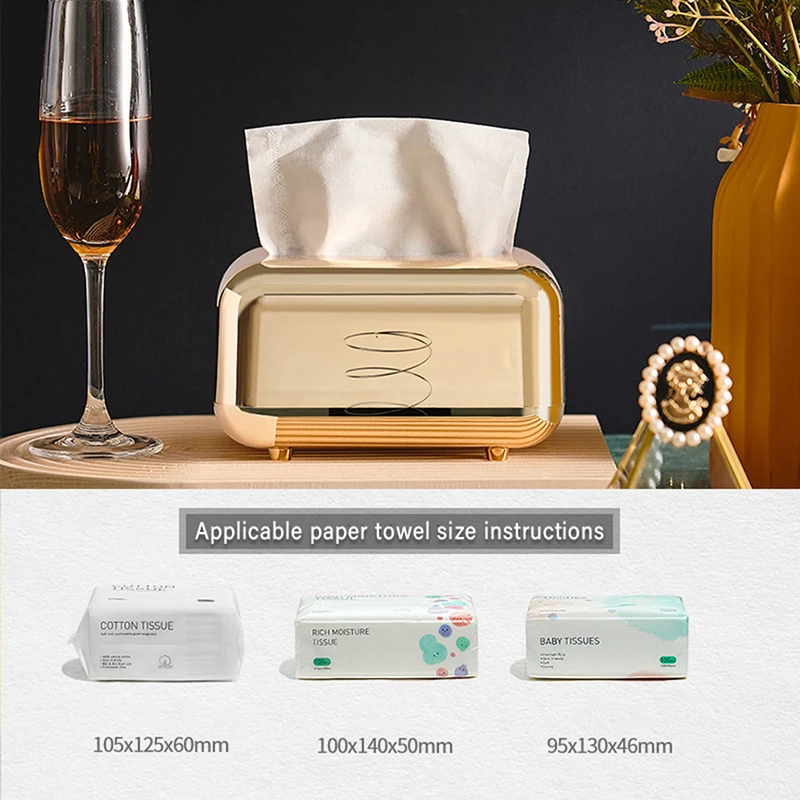 Napkin Container Home Storage Box Plastic Home Vintage Tissue Drawer Electroplated Tissue Box Decoration 
Napkin Container Home Storage Box Plastic Home Vintage Tissue Drawer Electroplated Tissue Box Decoration