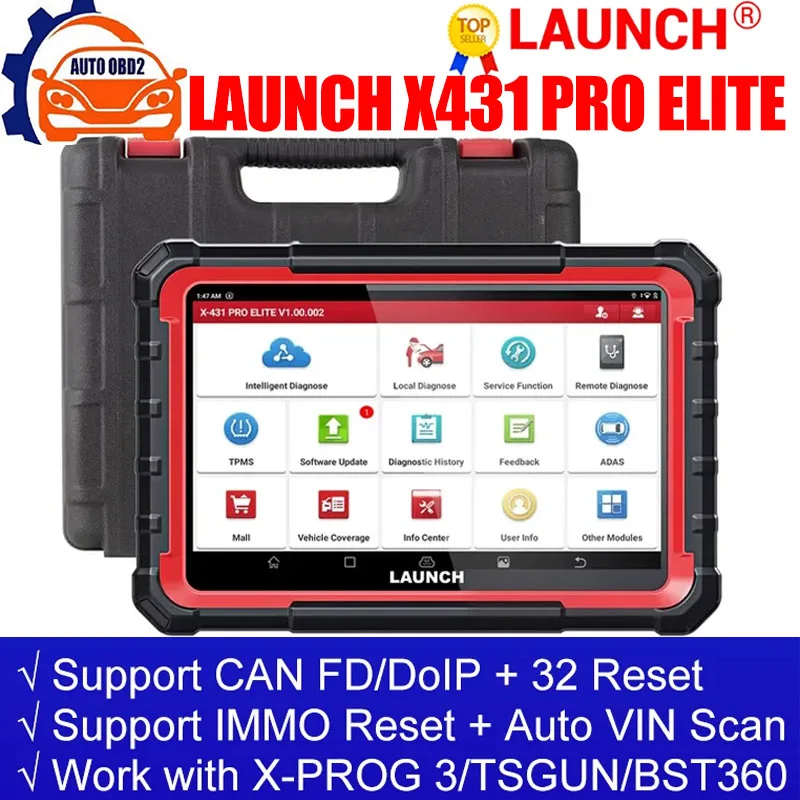 Launch X431 PRO ELITE Авто полная система Автомобильные диагностические инструменты ключевая программа CAN FD онлайн Программирование ЭБУ кодирование активный тестер OBD2
Launch X431 PRO ELITE Авто полная система Автомобильные диагностические инструменты ключевая программа CAN FD онлайн Программирование ЭБУ кодирование активный тестер OBD2