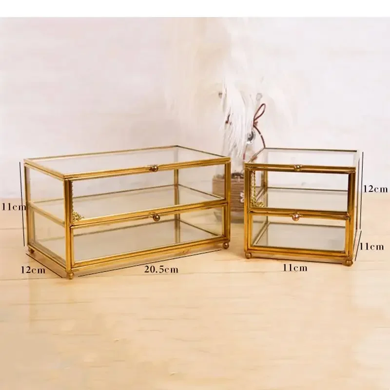 Glass Bins Jewelrys Tray Cosmetic Decorative Organizer Boxes Double Jewelry Drawer Box Storage Display
Glass Bins Jewelrys Tray Cosmetic Decorative Organizer Boxes Double Jewelry Drawer Box Storage Display