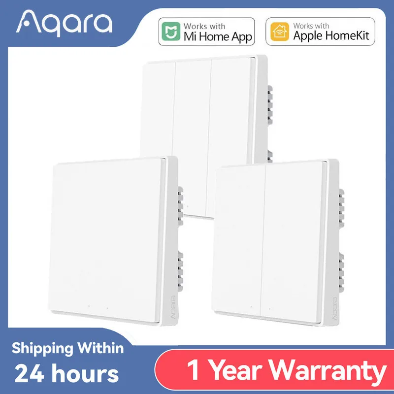 Aqara Smart Wall Switch D1 ZigBee Wireless Key Light Remote Control Zero Line Fire Wire With /NO Neutral Switches Mi Home
Aqara Smart Wall Switch D1 ZigBee Wireless Key Light Remote Control Zero Line Fire Wire With /NO Neutral Switches Mi Home