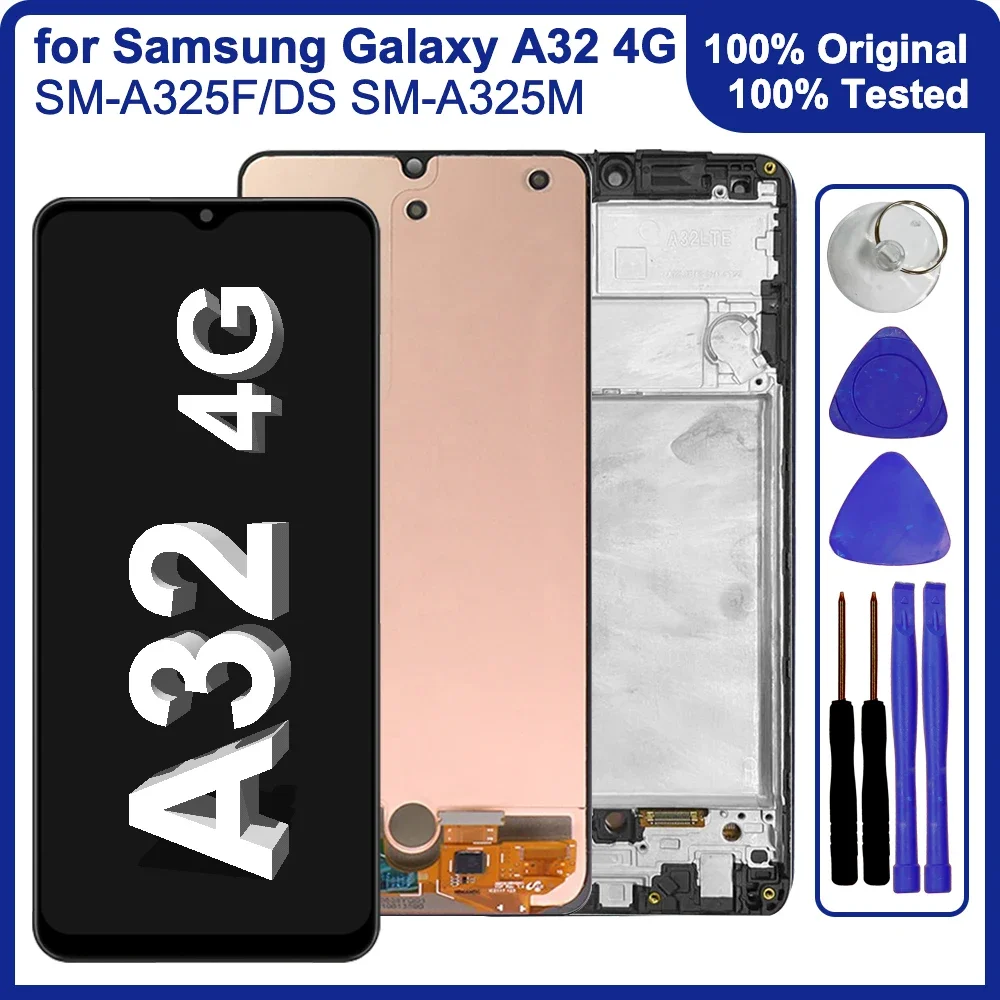6.4" Original Display for Samsung Galaxy A32 4G A325 LCD Display Touch Screen Panel Replacement for Samsung A32 4G Screen A325F
6.4" Original Display for Samsung Galaxy A32 4G A325 LCD Display Touch Screen Panel Replacement for Samsung A32 4G Screen A325F