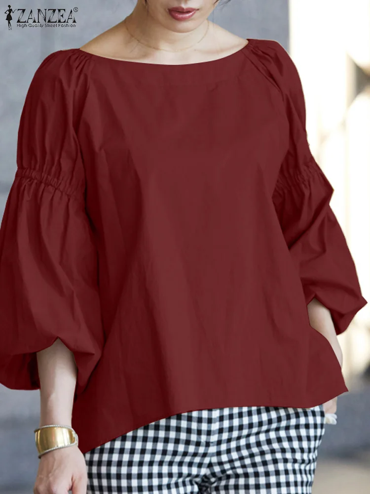 ZANZEA Summer Elegant Shirt Casual Loose Work Tunic Tops Female Party Blusas Chemise 2024 Fashion Women 3/4 Sleeve Solid Blouse
ZANZEA Summer Elegant Shirt Casual Loose Work Tunic Tops Female Party Blusas Chemise 2024 Fashion Women 3/4 Sleeve Solid Blouse