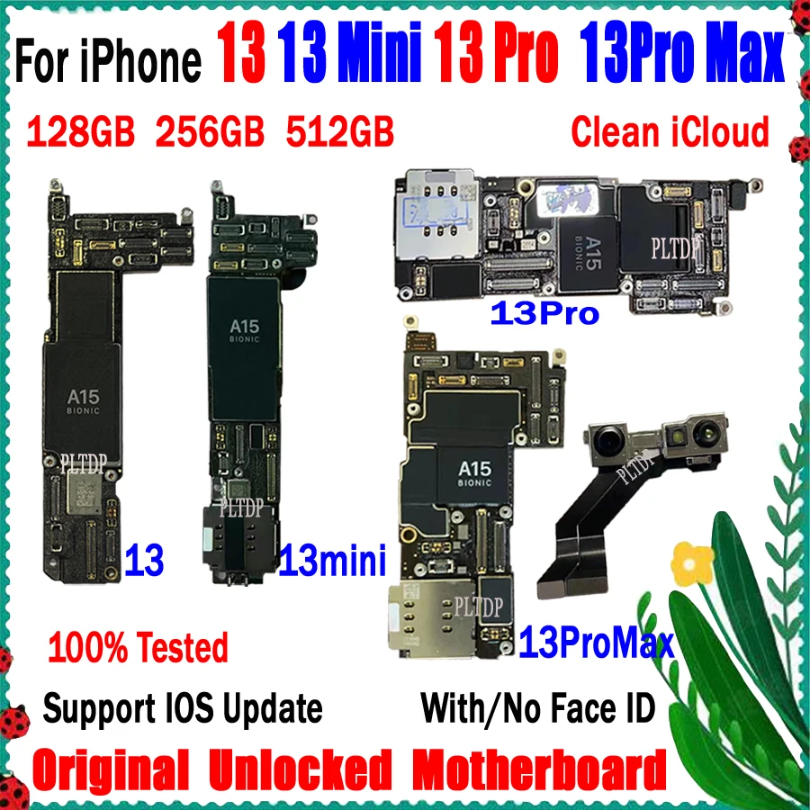 Free Shipping Motherboard For IPhone 13 Pro Max 13 Mini Mainboard Original Unlock Plate Clean iCloud Logic Board Support Update
Free Shipping Motherboard For IPhone 13 Pro Max 13 Mini Mainboard Original Unlock Plate Clean iCloud Logic Board Support Update