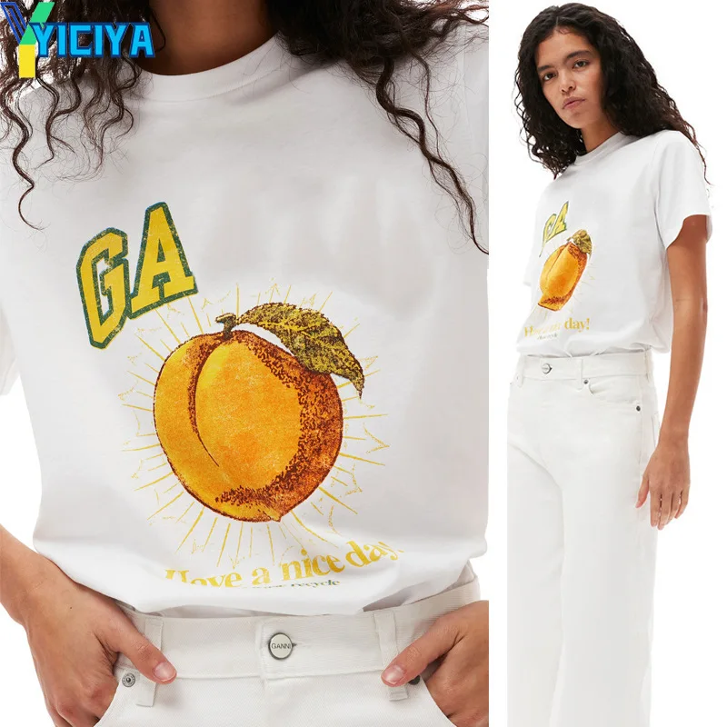 YICIYA GAN brand T-shirts new y2k clothes crop tops fashion woman Peaches Printing Summer Short Sleeve T-shirt Pullovers tees
YICIYA GAN brand T-shirts new y2k clothes crop tops fashion woman Peaches Printing Summer Short Sleeve T-shirt Pullovers tees
