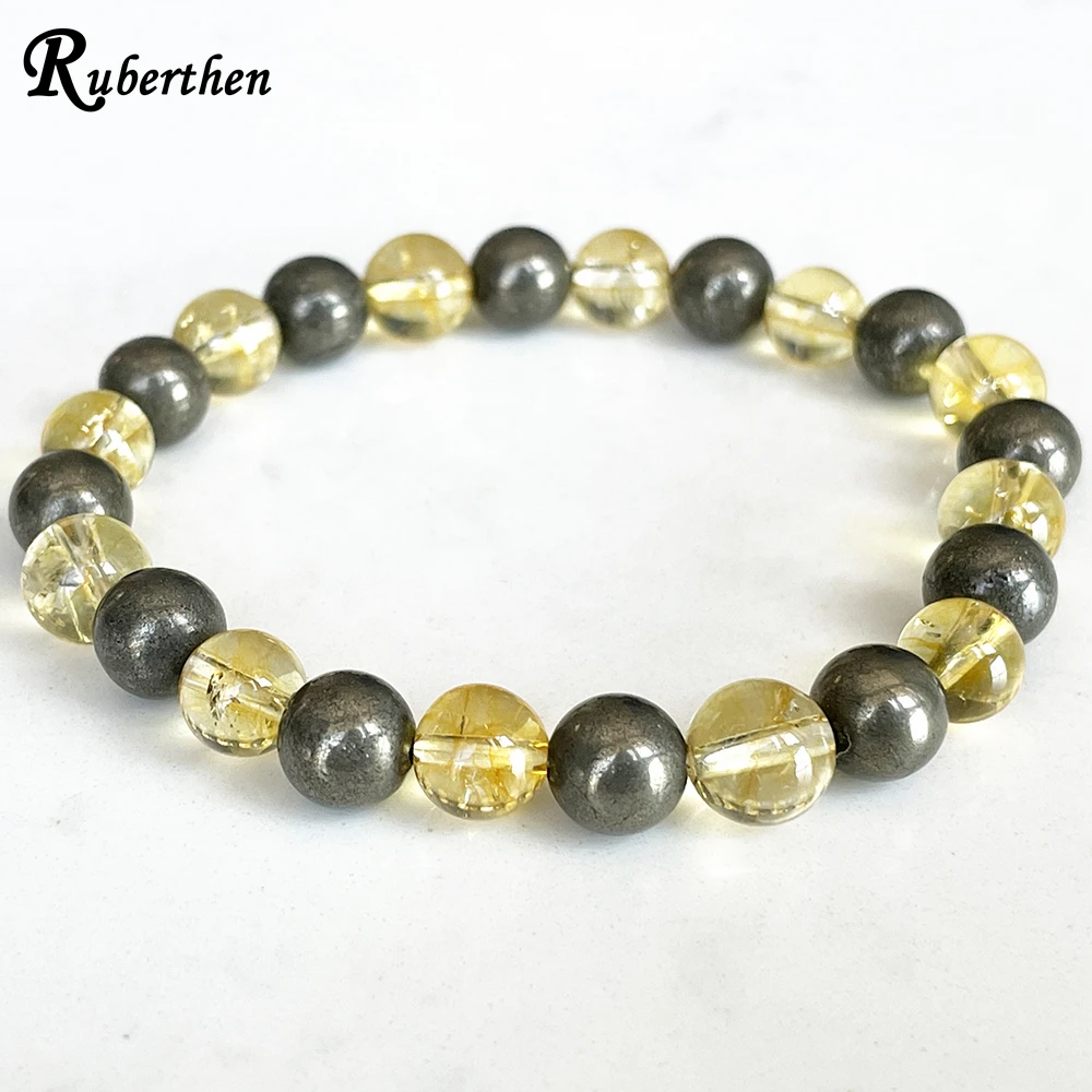 Ruberthen, Женская драгоценность от рака, 8 мм, желтый кристалл, цитрин, пирит, чакра, бусины на запястье, мала, натуральный драгоценный камень, ювелирные изделия
Ruberthen, Женская драгоценность от рака, 8 мм, желтый кристалл, цитрин, пирит, чакра, бусины на запястье, мала, натуральный драгоценный камень, ювелирные изделия
