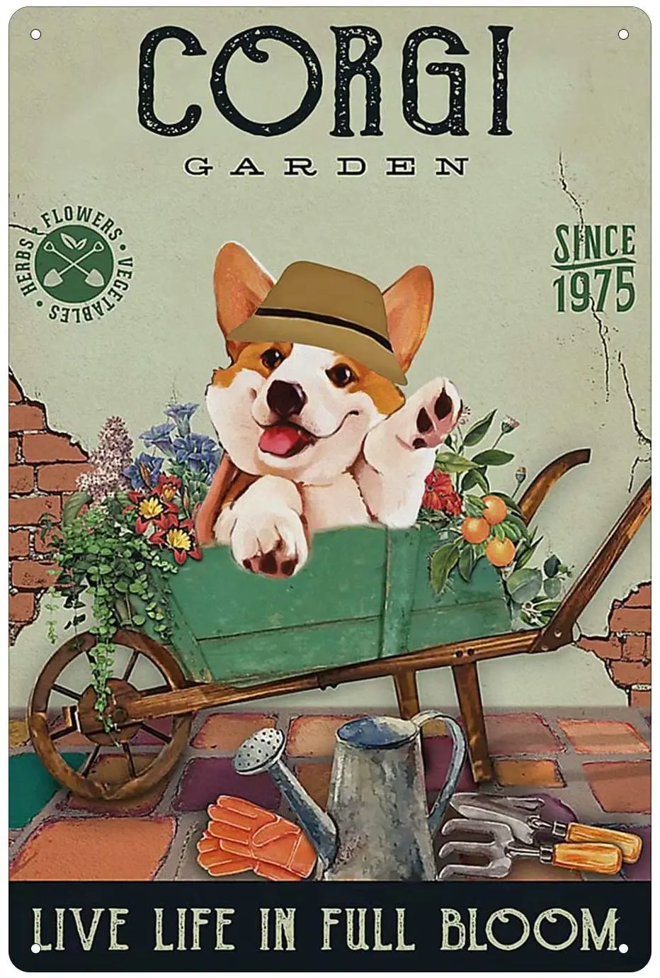 Corgi Garden Metal Sign Retro Wall Art Metal Poster Plaque Used for Garden Coffee Home Man Cave Wall Decoration
Corgi Garden Metal Sign Retro Wall Art Metal Poster Plaque Used for Garden Coffee Home Man Cave Wall Decoration