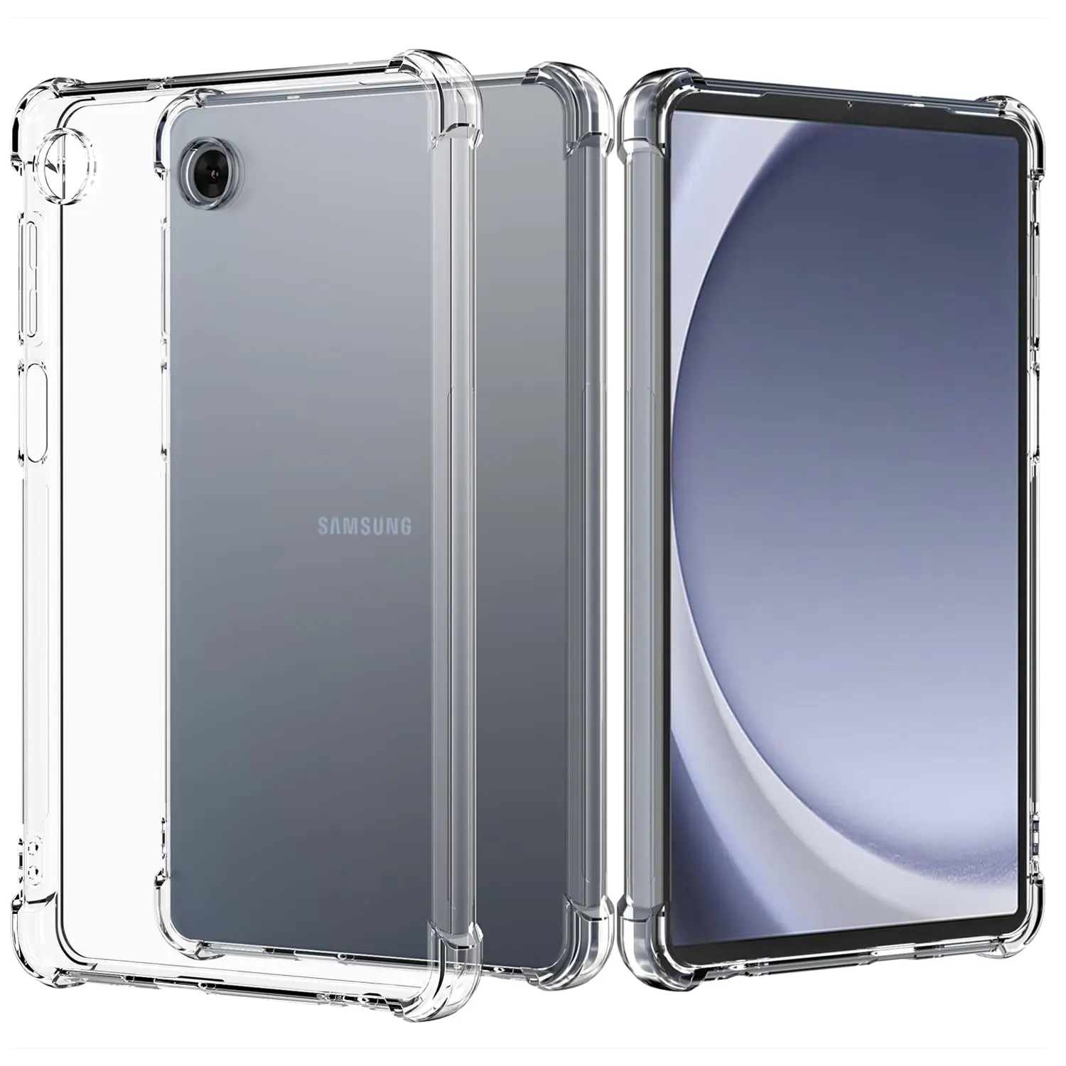 

For Samsung Galaxy Tab A9 8.7" SM-X110 SM-X115 Transparent Shockproof Silicone Protective Case Clear Thin Soft TPU Bumper Cover