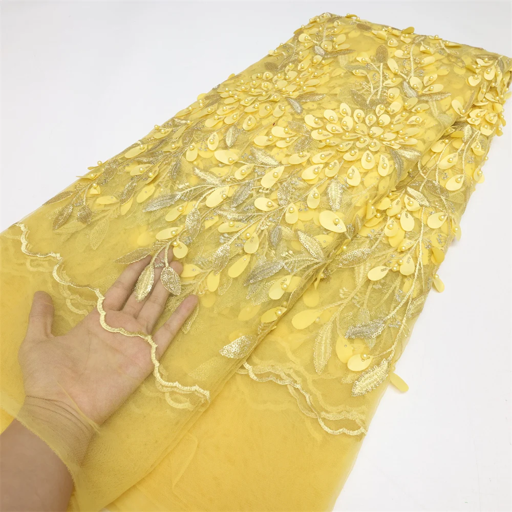 Latest Beads Embroidery African Lace Fabric 5 Yards High Quality Nigerian Women Wedding Asoebi French Tulle Lace Material LY1817
Latest Beads Embroidery African Lace Fabric 5 Yards High Quality Nigerian Women Wedding Asoebi French Tulle Lace Material LY1817
