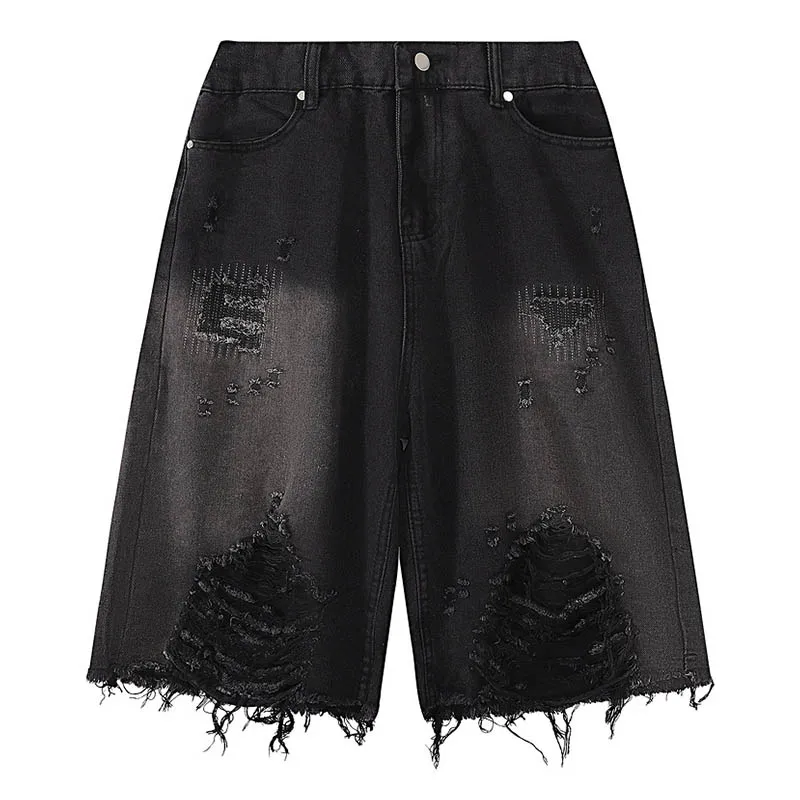 Summer Ripped Distressed Denim Shorts Hi Street Washed Loose Jeans Shorts For Male Vintage
Summer Ripped Distressed Denim Shorts Hi Street Washed Loose Jeans Shorts For Male Vintage