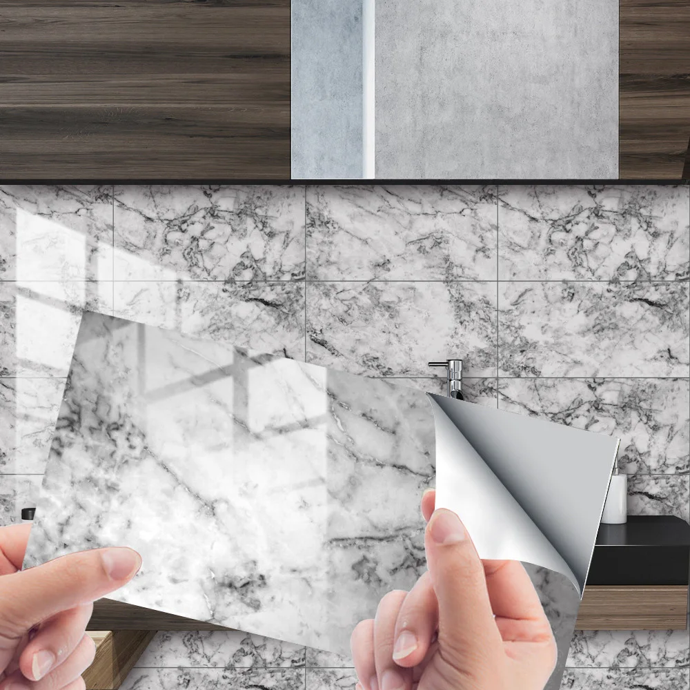 4pcs White Gray Marble Wallpaper Self-Adhesive Wall Stickers Countertops Wallpaper for Bedroom Bathroom Kitchen Fireplace Decors
4pcs White Gray Marble Wallpaper Self-Adhesive Wall Stickers Countertops Wallpaper for Bedroom Bathroom Kitchen Fireplace Decors