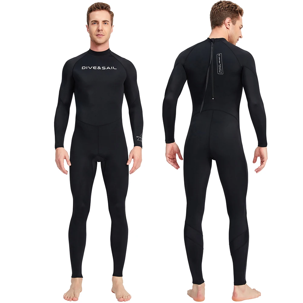 

Summer Men Wetsuit One-Piece Swimsuit Keep Warm Surf Scuba Diving Suit Nylon Spandex Diving Clothes Snorkeling Sports Clothing