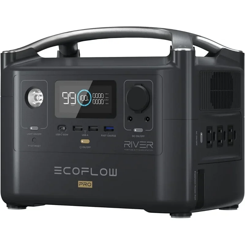 

EF ECOFLOW RIVER Pro Portable Power Station 720Wh, Power Multiple Devices, Recharge 0-80% Within 1 Hour, for Camping, RV, Outdoo