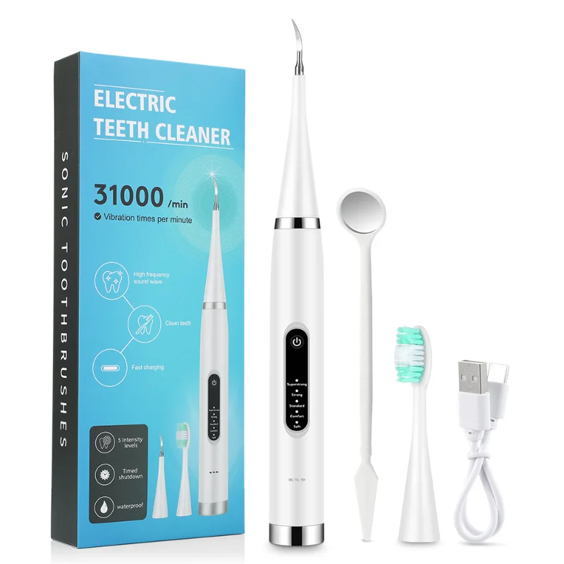 Whitening Oral Care Tartar Scrubber Electric Teeth Cleaner Dental Calculus Scaler Plaque Stain Tartar Removal Sonic Toothbrush
Whitening Oral Care Tartar Scrubber Electric Teeth Cleaner Dental Calculus Scaler Plaque Stain Tartar Removal Sonic Toothbrush