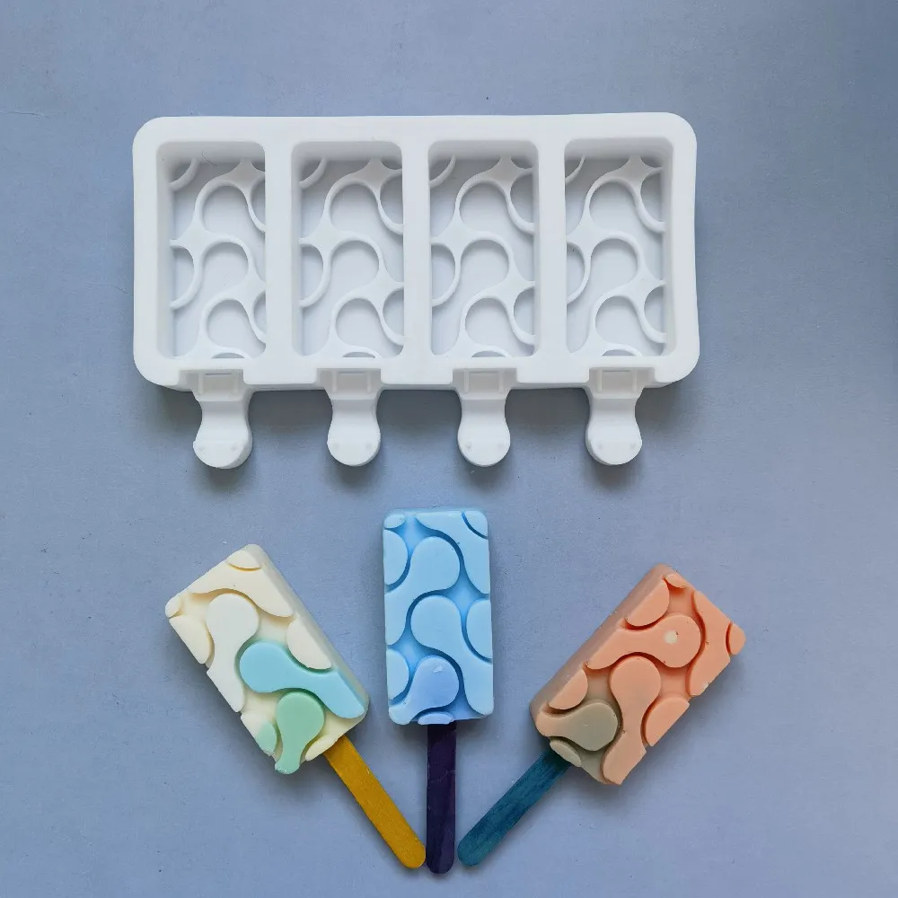 4 Cavity Waters Silicone Ice Cream Mold for Summer DIY Homemade Popsicle Ice Cube Tray Pudding Freezer Juice Dessert Tools
4 Cavity Waters Silicone Ice Cream Mold for Summer DIY Homemade Popsicle Ice Cube Tray Pudding Freezer Juice Dessert Tools