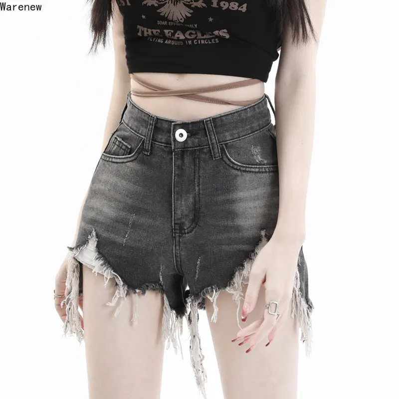 Y2K Harajuku High Waist Street Style Jeans Shorts 2023 Summer Korean Fashion Women's Sexy Tassels Slim Fit Denim Shorts
Y2K Harajuku High Waist Street Style Jeans Shorts 2023 Summer Korean Fashion Women's Sexy Tassels Slim Fit Denim Shorts