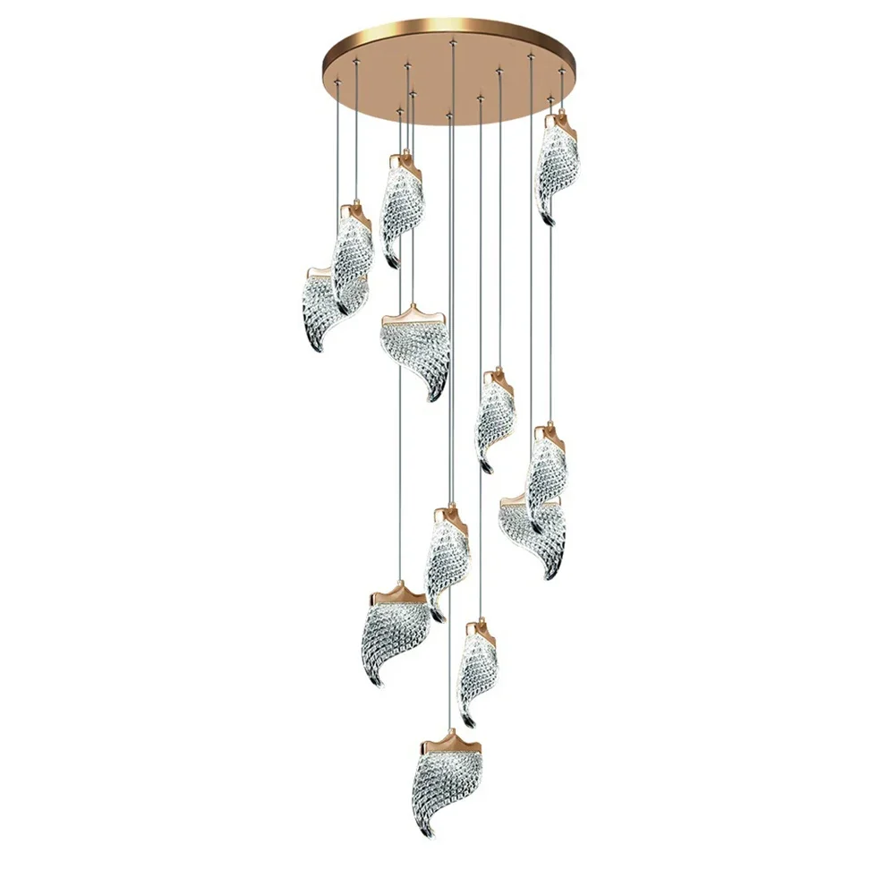 Personalized LED Chandelier Lighting Modern Hotel Villa Hall Living Room Pendant Light Creative Nordic Rotating Stair Chandelier
Personalized LED Chandelier Lighting Modern Hotel Villa Hall Living Room Pendant Light Creative Nordic Rotating Stair Chandelier