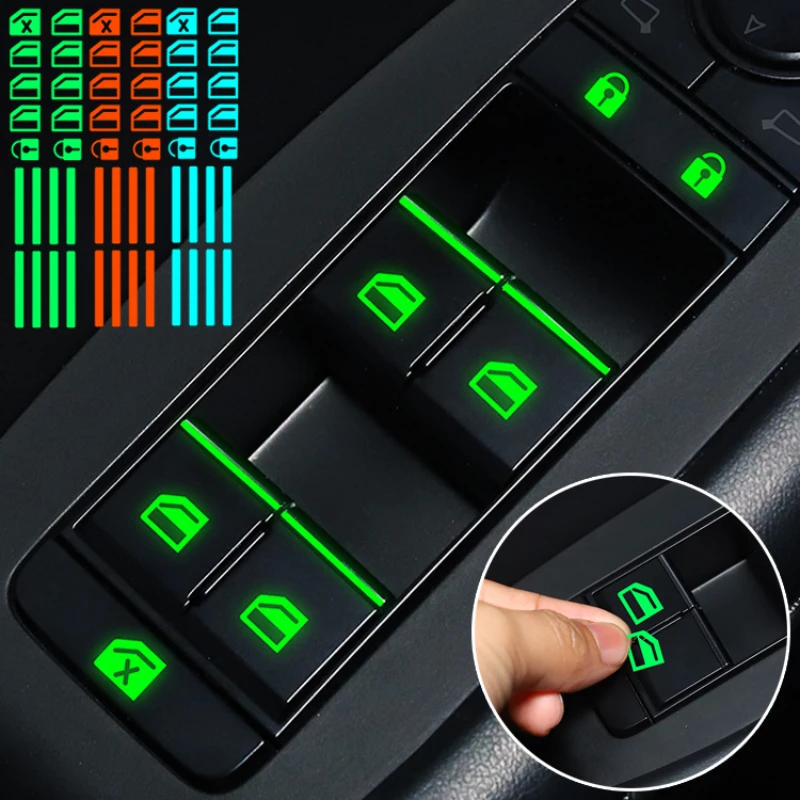 1/2Pcs Luminous Car Door Window Lift Button Stickers Night Glowing Fluorescent Sticker Decals Cars Safety Driving Accessories
1/2Pcs Luminous Car Door Window Lift Button Stickers Night Glowing Fluorescent Sticker Decals Cars Safety Driving Accessories