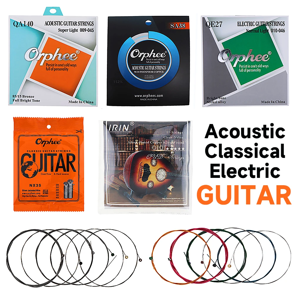 

Classical Guitar Strings Copper Steel Core Plated Electric Bass Acoustic Guitars Musical Instruments Accessories Parts