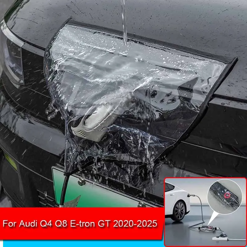 

Car New Energy Charging Port Rain Cover Rainproof Dustproof EV Charger Guns Protect Electric For Audi Q4 Q8 E-tron GT 2020-2025
