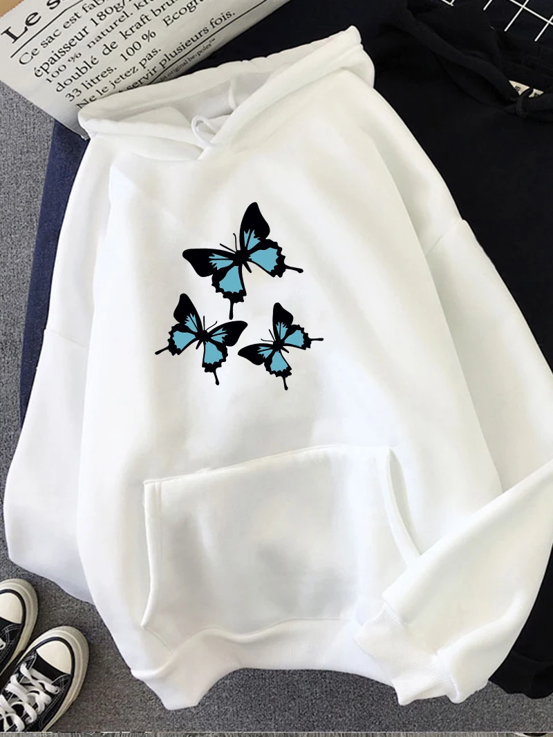 Soft Casual Loose Female Hoodies 2023 Winter New Warm Fleece Tops for Girls Butterflies Print Women Sweatshirt
Soft Casual Loose Female Hoodies 2023 Winter New Warm Fleece Tops for Girls Butterflies Print Women Sweatshirt