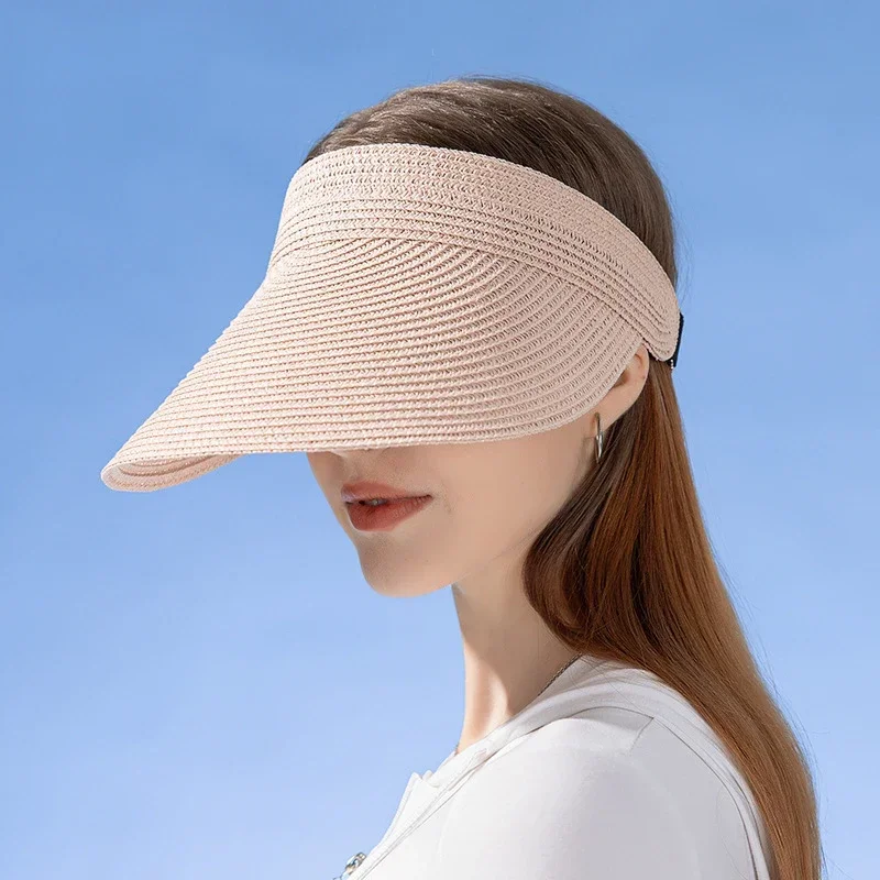 2024 New Spring and Summer Women's Outdoor Sunshade Straw Hat Fashion Empty Top Duck Tongue Hat Big Brim Cap G37 골프모자 
2024 New Spring and Summer Women's Outdoor Sunshade Straw Hat Fashion Empty Top Duck Tongue Hat Big Brim Cap G37 골프모자