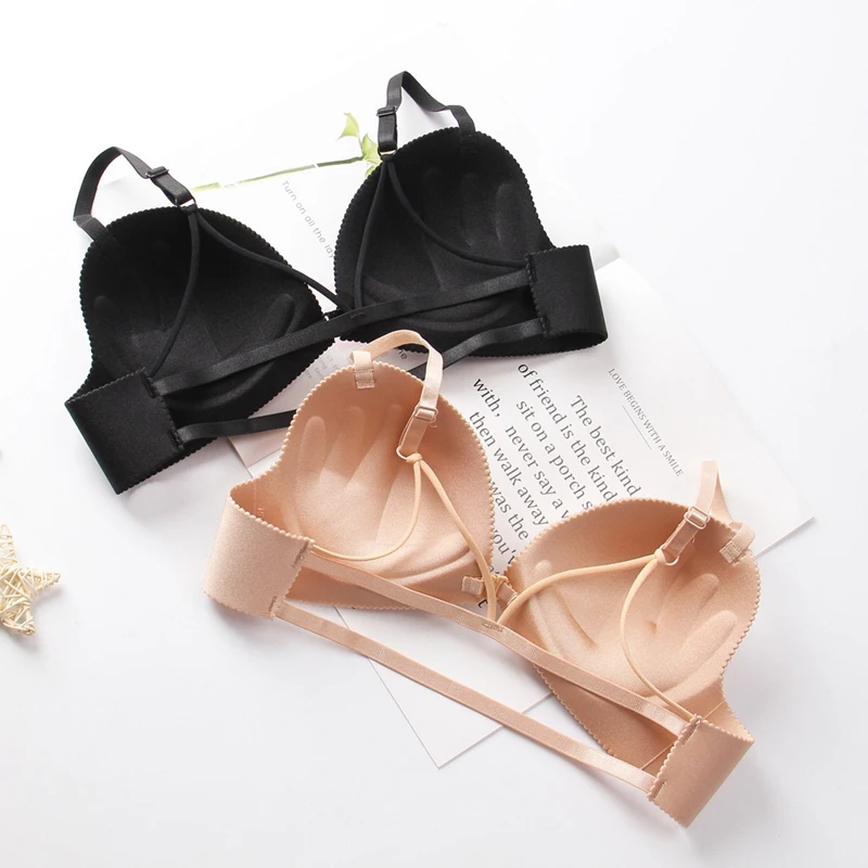 Sexy Women's Bras Push Up Seamless Bralette Gathers Wireless Beauty Back Lingerie Tops Bra with Open Back Front Buckle Underwear
Sexy Women's Bras Push Up Seamless Bralette Gathers Wireless Beauty Back Lingerie Tops Bra with Open Back Front Buckle Underwear
