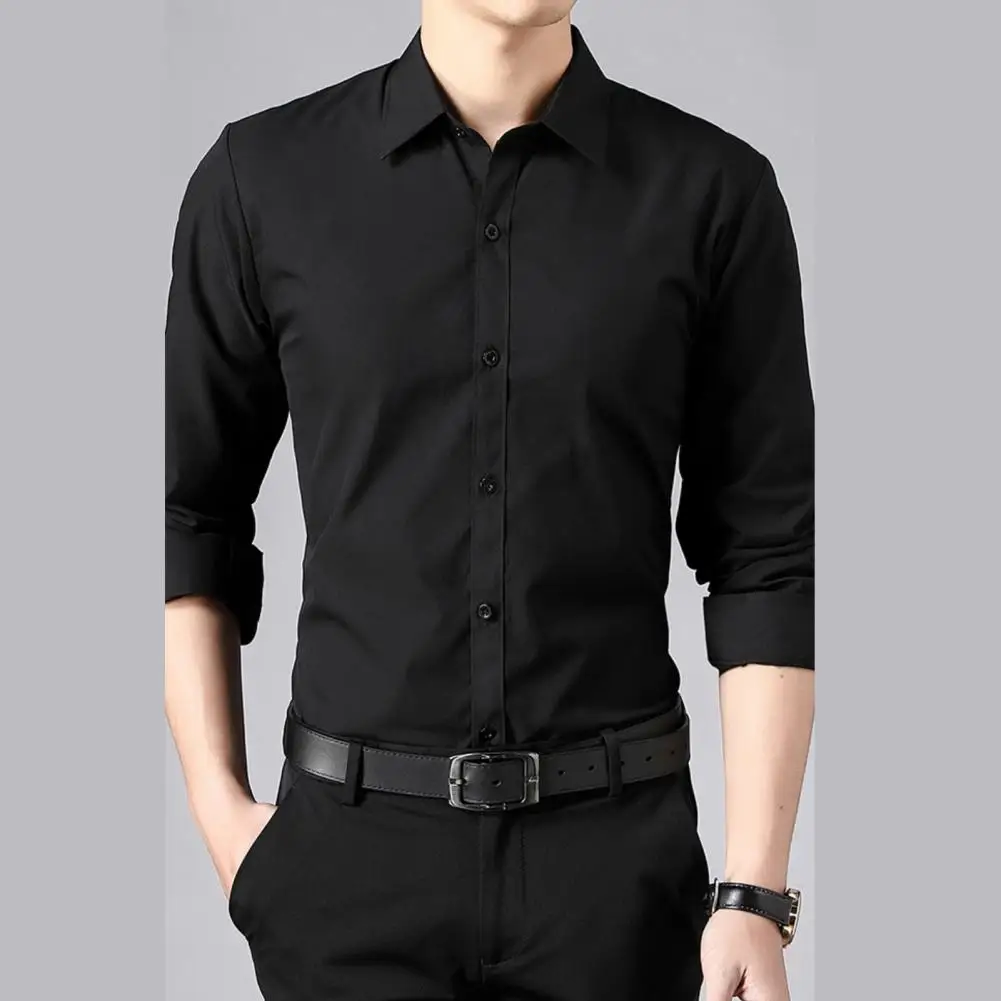 Stand Collar Men Shirt Stylish Men's Lapel Collar Business Shirt Breathable Slim-fit Sweat Absorbing Top for Long Sleeve Comfort
Stand Collar Men Shirt Stylish Men's Lapel Collar Business Shirt Breathable Slim-fit Sweat Absorbing Top for Long Sleeve Comfort