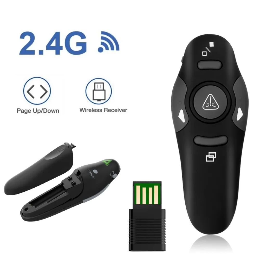 

2.4GHz Wireless USB Powerpoint Presentation Remote Control PPT Flip Pen Pointer Clicker Presenter Remote Control for Teacher