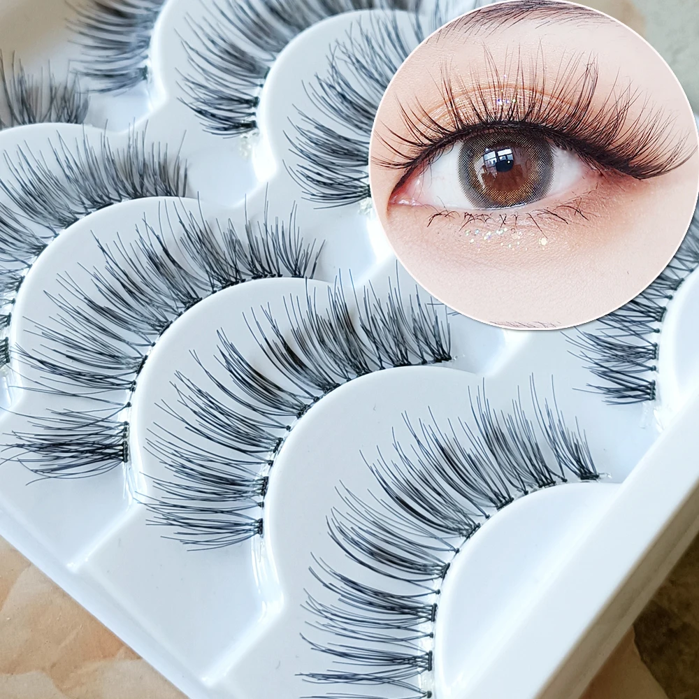 5 Pairs Makeup Natural Looking False Eyelashes Long Wispy Wispies Long Tail Eye Lashes Extension Makeup Kit Cilios
5 Pairs Makeup Natural Looking False Eyelashes Long Wispy Wispies Long Tail Eye Lashes Extension Makeup Kit Cilios