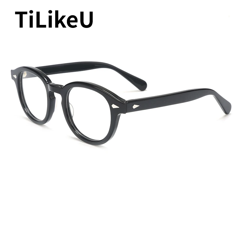 

Vintage Acetate Eyeglass Frames Fashion Oval Tortoises Glasses Men Computer Myopia Eyewear Women Prescription Eyeglass Frames